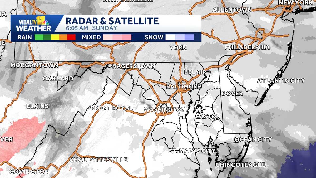 Una tormenta llega temprano el domingo y trae aguanieve