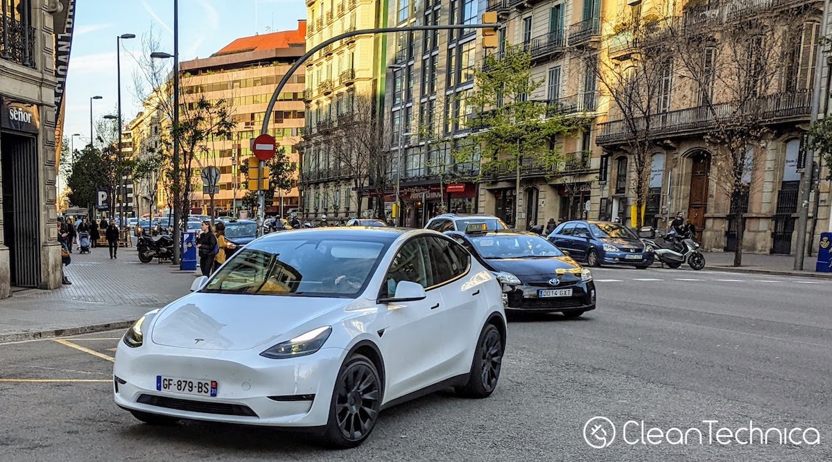 2022.04 Tesla Model Y Barcelona Spain Eu Europe Urban Cleantechnica Logo Watermark.jpg