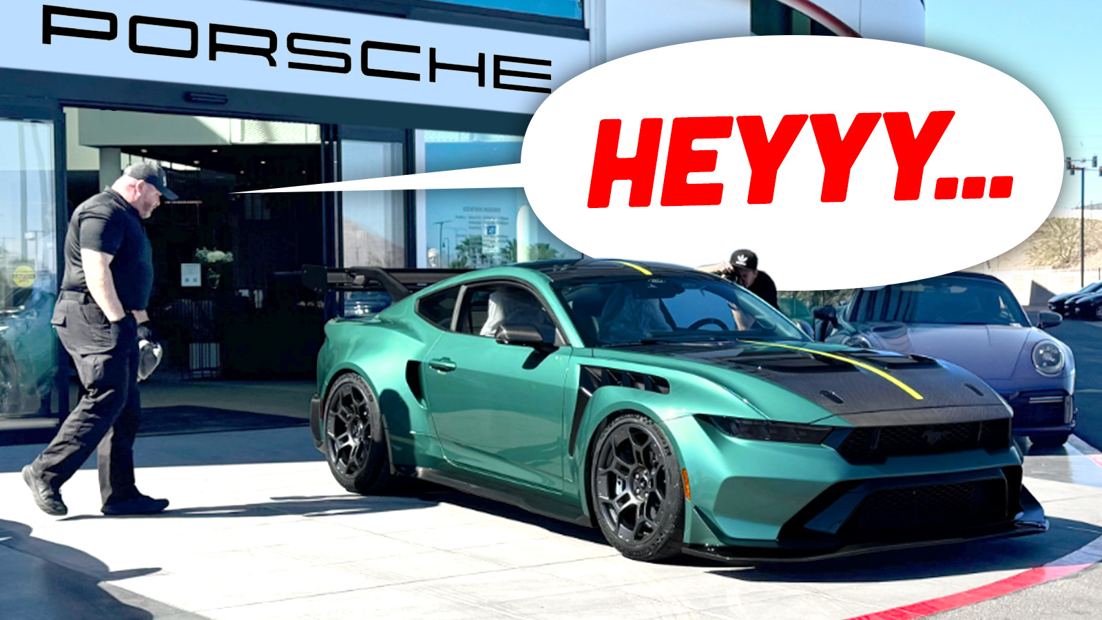 Ford Mustang Gtd and Porsche Dealer Ts.jpg