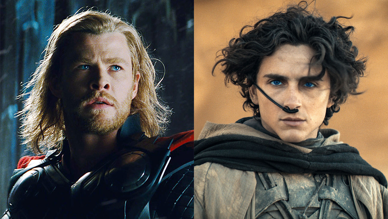 Chris Hemsworth as Thor Vs. Timothee Chalamet as Paul in Dune 2 Split Everett H 2026.jpg